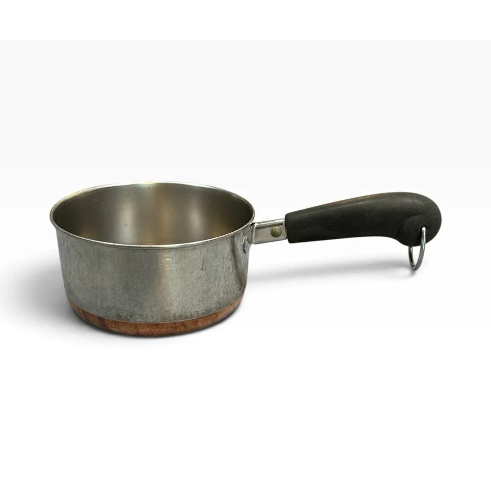 1801 Revere Ware 1 Quart Qt  Saucepan Copper Bottom USA 👉 No Lid👈